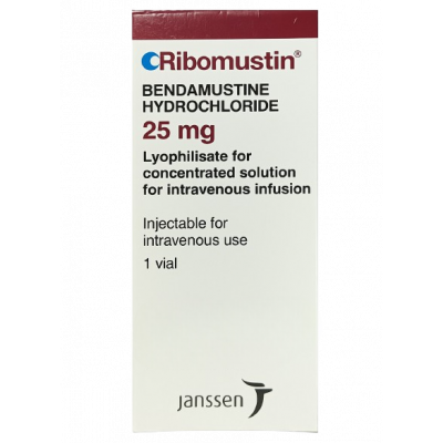 RIBOMUSTIN 25 MG ( BENDAMUSTINE HYDROCHLORIDE ) POWDER FOR CONCENTRATE FOR SOLUTION FOR IV INFUSION VIAL